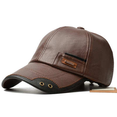 Mavric Leather Cap