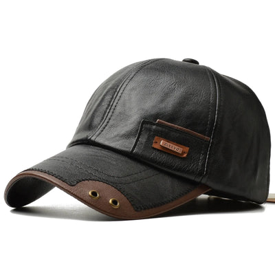 Mavric Leather Cap